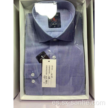 Camisa de oficina de rayas verticales de algodón para hombre